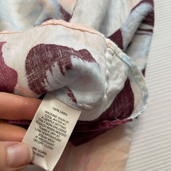 Lord & Taylor Floral Linen Dress Size Medium - Picture 4 of 6